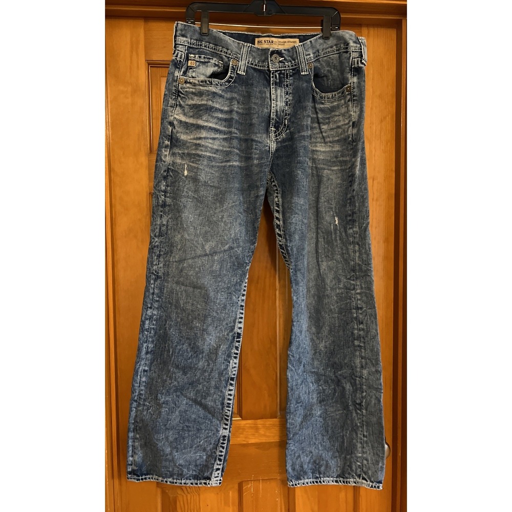 Big Star Voyager Straight Relaxed Jeans Men's 36R Distressed
